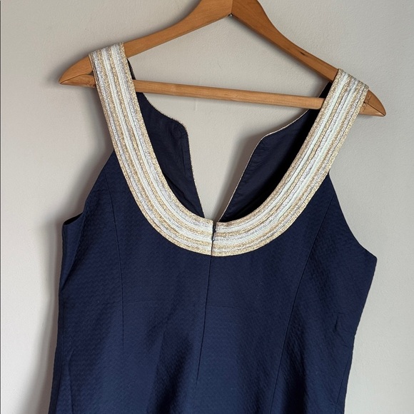 NEW LILLY PULITZER VALLI SHIFT DRESS in True Navy 8 - Picture 6 of 14